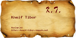 Kneif Tibor névjegykártya
